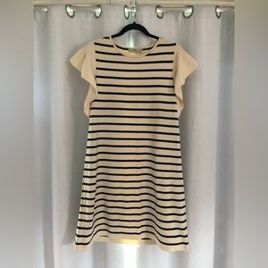 Zara black and cream striped dress. Lightly used. Size M.